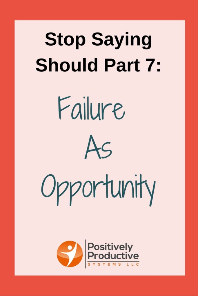 stop saying should part 7: Failure As Opportunity